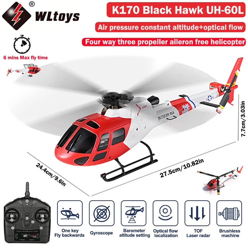 Rc Helicopter Gas - Радиоуправляемый вертолет WLtoys 4CH K150-AS350, бесщеточный