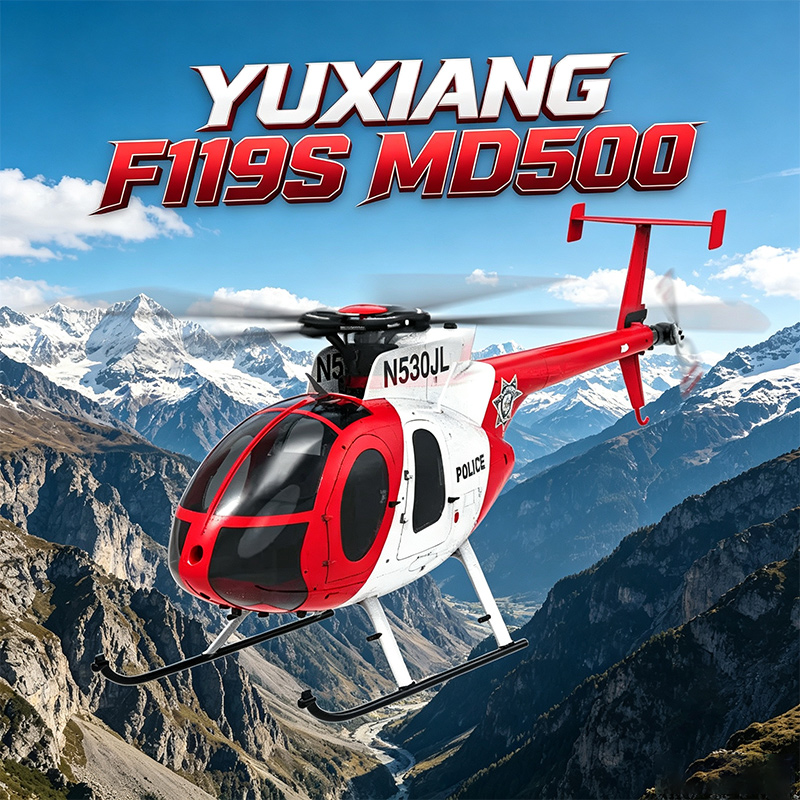Rc Helicopter Single Rotor - Радиоуправляемый вертолет YXZNRC F119S Md500, имитация