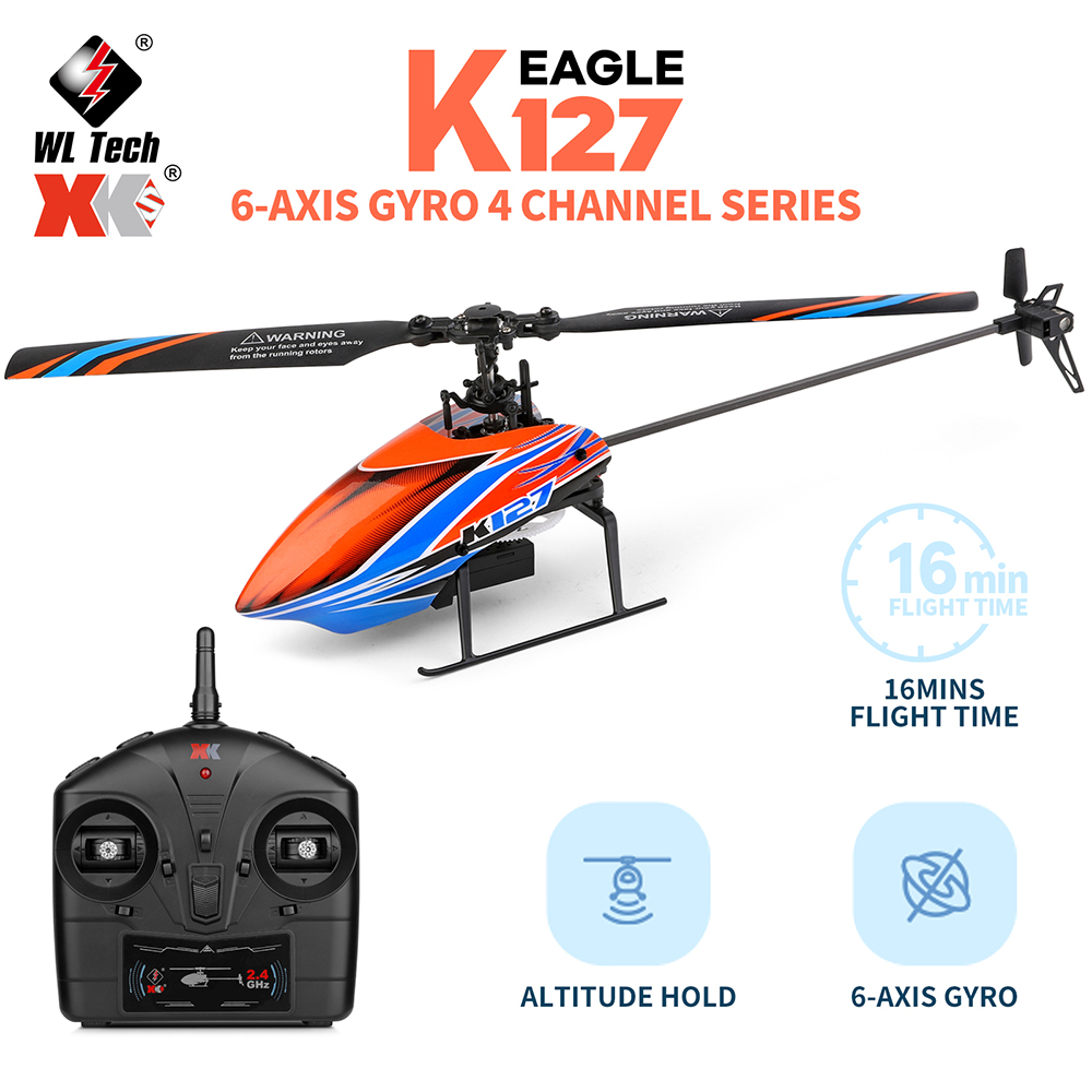 WLtoys XK K127 2,4G 4CH 6-Aixs – обзор и цена Rc Helicopter Large