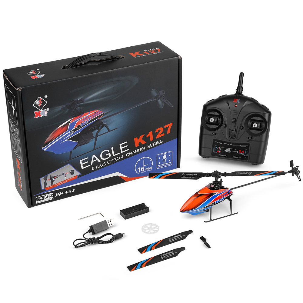 WLtoys XK K127 2,4G 4CH 6-Aixs – обзор и цена Rc Helicopter Large